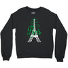 paris script eiffel tower french france Crewneck Sweatshirt