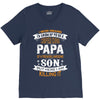 Super Cool Papa Of A Freaking Awesome Son V-Neck Tee