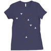 DOWN UP / scandi white / warm grey / flax / lavender Ladies Fitted T-Shirt