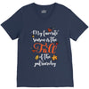 my favorite season is the fall of the patriarchy V-Neck Tee