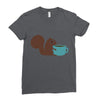 coffe squirrel Ladies Fitted T-Shirt