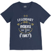 legendary riders are born in 1987 V-Neck Tee
