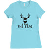 i am the stag stag night hen wedding mens Ladies Fitted T-Shirt