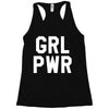 girl power white logo Racerback Tank