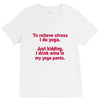 drink wine in ractangle V-Neck Tee