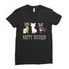 happy meowr Ladies Fitted T-Shirt
