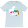 totally straight funny rainbow unicorn gay pride novelty fashion T-Shirt