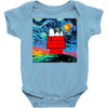 Van Gogh Parody Snoopy Baby Bodysuit