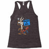 looney tunes genius at work Racerback Tank