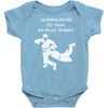 alternatives to war play rugby Baby Onesie