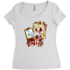 triple beagle portrait Women's Triblend Scoop T-shirt
