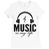music is my life Ladies Fitted T-Shirt