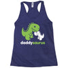 daddysaurus dinosaur dino Racerback Tank