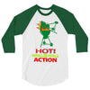 hot grill on grill action 3/4 Sleeve Shirt