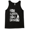 eat sleep sail repeat Tank Top
