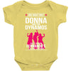 Donna And Dynamos White Letter Baby Bodysuit
