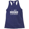 i am sher locked Racerback Tank
