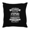 Super Cool Stepdad Of A Freaking Awesome Granddaughter Throw Pillow