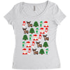 christmas pixel Women's Triblend Scoop T-shirt