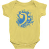 bass clef in blue Baby Bodysuit