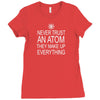 an atom Ladies Fitted T-Shirt