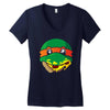 pizza turtle Women's V-Neck T-Shirt