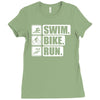 v6 swim bike run Ladies Fitted T-Shirt
