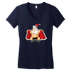 funny flashing naked nude christmas santa claus Women's V-Neck T-Shirt