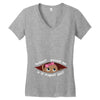 August Peeking Out Baby Girl Women's V-Neck T-Shirt