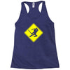 ninja crossing sign Racerback Tank