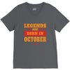 Legends Are Born In October V-Neck Tee
