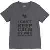 i can't keep calm my wife is pregnant V-Neck Tee