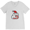 candy cane cat V-Neck Tee