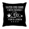 vater und sohn beste freunde Throw Pillow