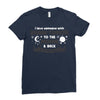 I Love Someone with Brain Tumor to The Moon and Back to Infinity and B Ladies Fitted T-Shirt