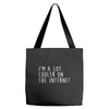 i'm a lot cooler on the internet Tote Bags