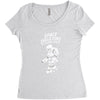 space skeletons in outer space Women's Triblend Scoop T-shirt