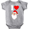 i love santa noel Baby Bodysuit