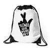 things will work out Drawstring Bags