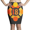 orange 18 Pencil Skirts