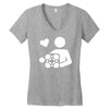 adesivo companion cube portal Women's V-Neck T-Shirt