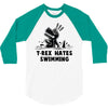 trex hates swimming 3/4 Sleeve Shirt