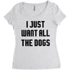 I Want All The Dogs Women's Triblend Scoop T-shirt