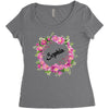 Floral Baby Name Women's Triblend Scoop T-shirt
