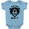 grin and bear it Baby Onesie