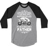 Motorcycles Father 3/4 Sleeve Shirt