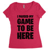 i paused my game to be here Women's Triblend Scoop T-shirt