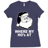 santa claus where my house at Ladies Fitted T-Shirt