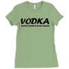 vodka water for happy people t shirt s m l xl 2xl 3xl funny beer keg c Ladies Fitted T-Shirt