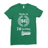 made in 1945 70 years of being awesome Ladies Fitted T-Shirt